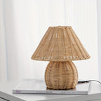 Handcrafted Natural Rattan & Bamboo Table Lamp