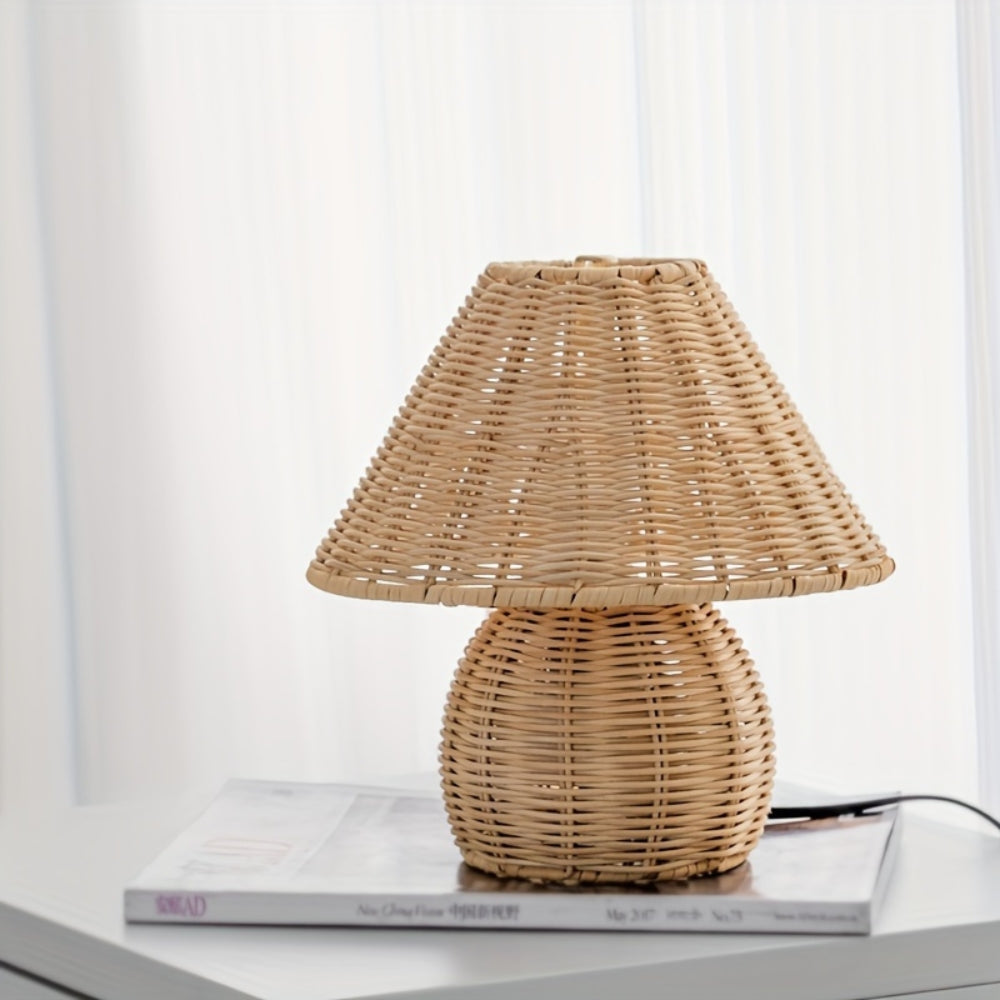 Handcrafted Natural Rattan & Bamboo Table Lamp