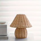 Handcrafted Natural Rattan & Bamboo Table Lamp