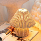 Handcrafted Natural Rattan & Bamboo Table Lamp