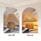 Handcrafted Natural Rattan & Bamboo Table Lamp