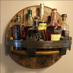 Handcrafted Reclaimed Bourbon Barrel Shelf (Wall-Mounted)