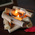 Handcrafted Reclaimed Driftwood Tealight Holder (Glass Insert)
