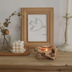 Handcrafted Reclaimed Driftwood Tealight Holder (Glass Insert)