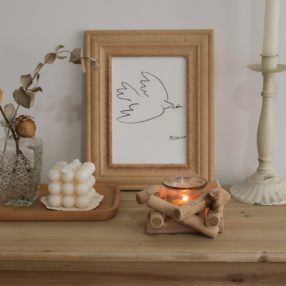 Handcrafted Reclaimed Driftwood Tealight Holder (Glass Insert)