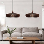 Handcrafted Solid Wood Pendant Lamp (LED Compatible)