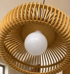 Handcrafted Solid Wood Pendant Lamp (LED Compatible)