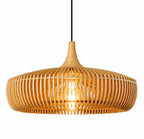 Handcrafted Solid Wood Pendant Lamp (LED Compatible)