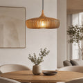 Handcrafted Solid Wood Pendant Lamp (LED Compatible)