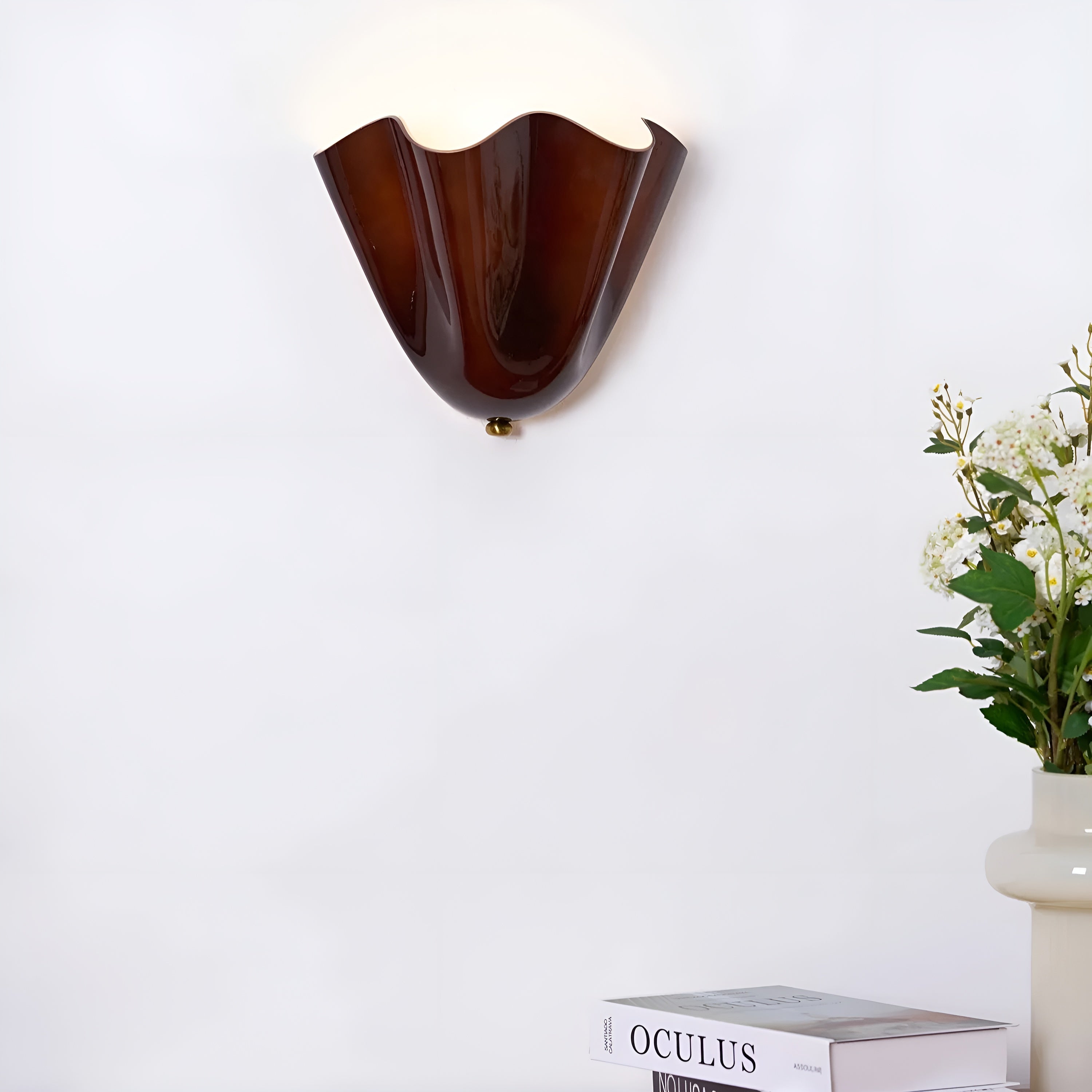Handcrafted Stained Glass Dimmable LED Wall Sconce (Hardwired)