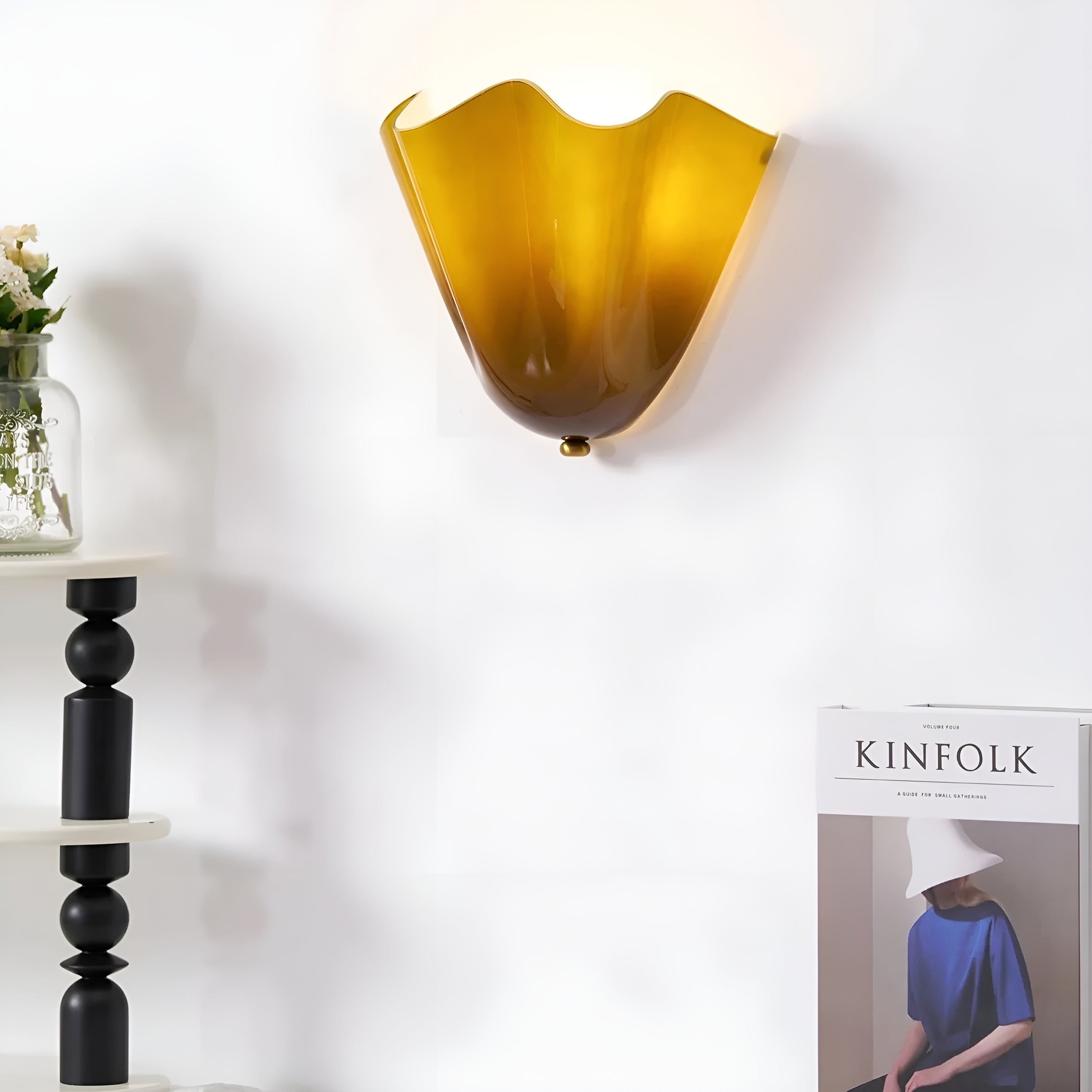 Handcrafted Stained Glass Dimmable LED Wall Sconce (Hardwired)