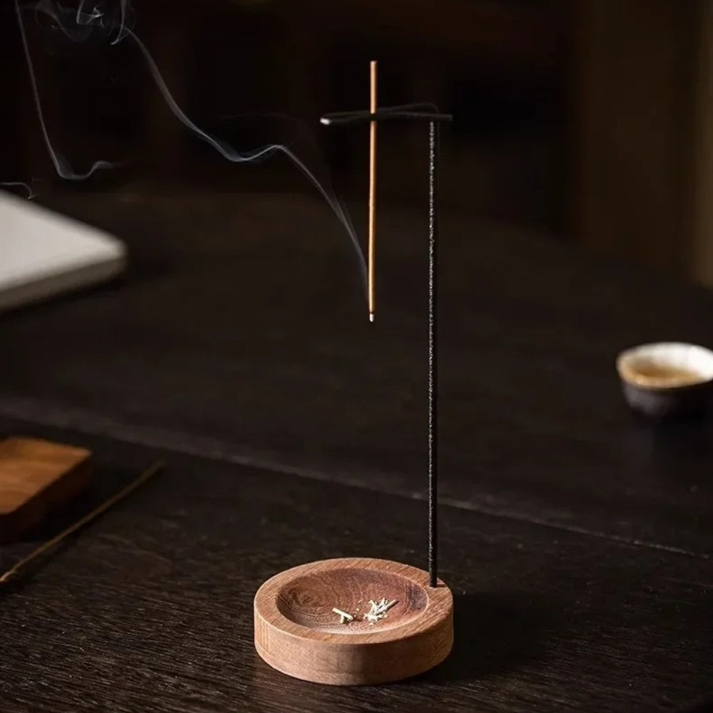 Handcrafted Wood & Metal Incense Burner