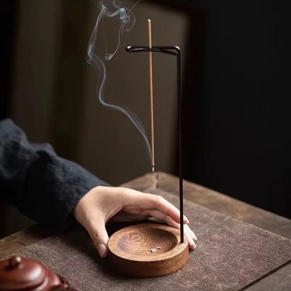 Handcrafted Wood & Metal Incense Burner