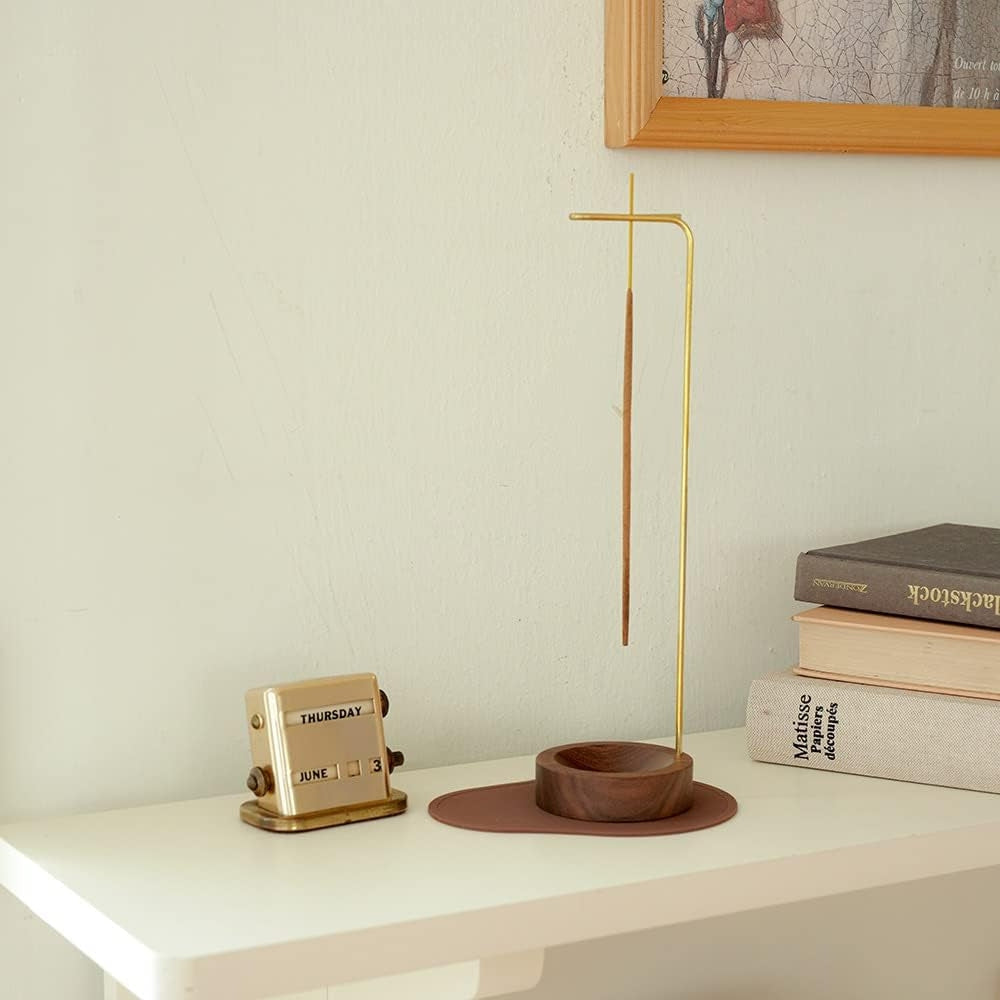 Handcrafted Wood & Metal Incense Burner