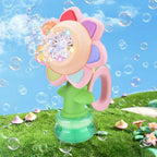 Handheld Bubble Machine Rechargeable Three Speeds & LED Lights