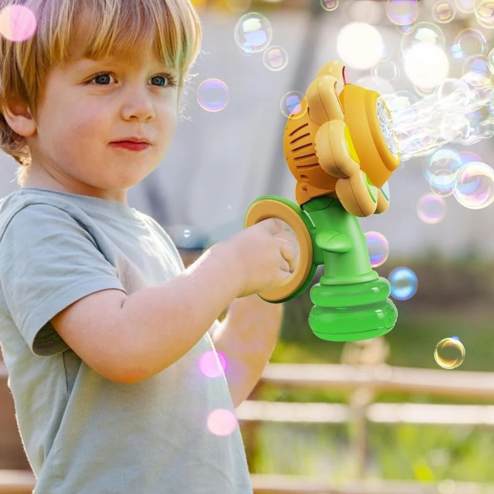 Handheld Bubble Machine Rechargeable Three Speeds & LED Lights