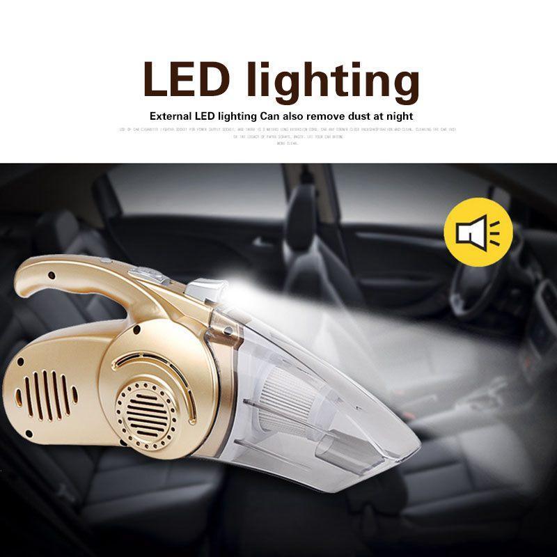 Handheld Car Vacuum 4-in-1 Inflator & Pressure Gauge