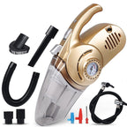 Handheld Car Vacuum 4-in-1 Inflator & Pressure Gauge