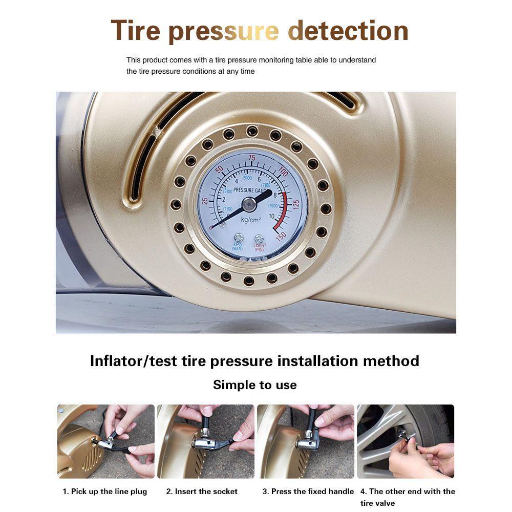 Handheld Car Vacuum 4-in-1 Inflator & Pressure Gauge