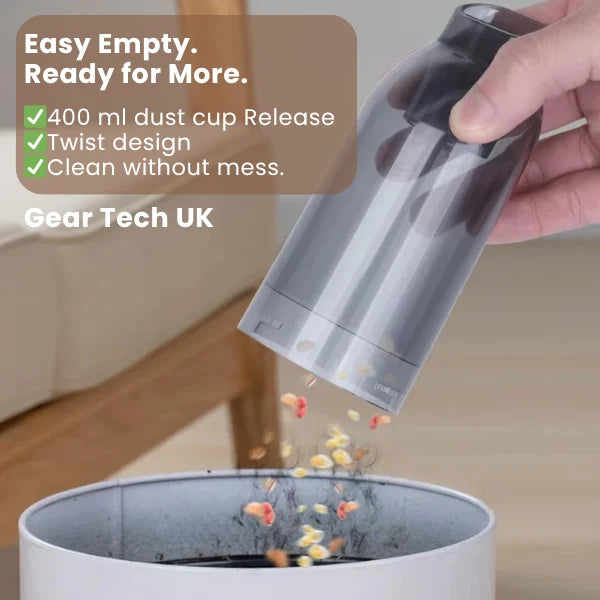 Handheld Car Vacuum Cordless 95,000PA USB-C Charging