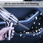 Handheld Car Vacuum Cordless 95,000PA USB-C Charging