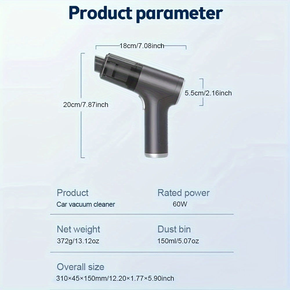 Handheld Car Vacuum Cordless Rechargeable 5000 Pa