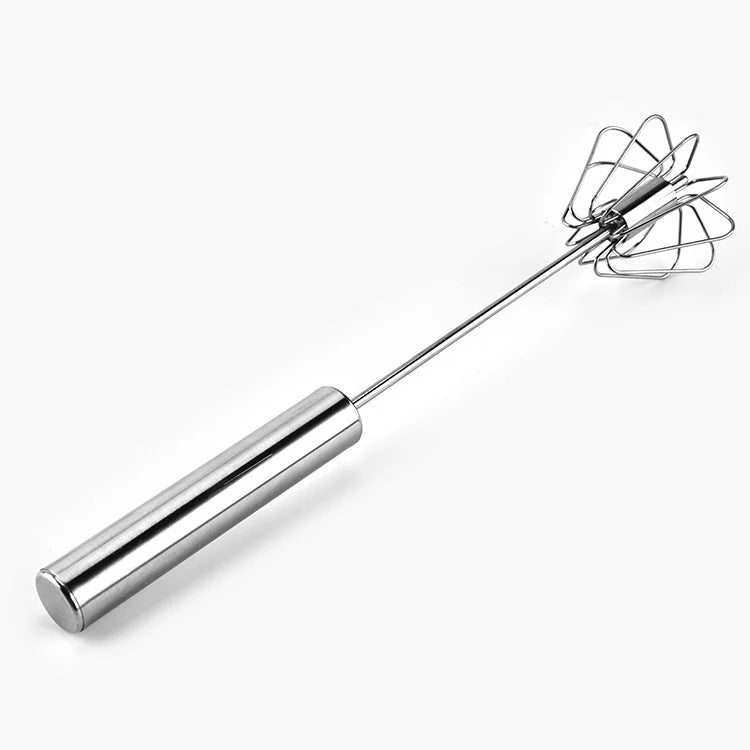 Handheld Egg Beater Semi-Automatic Lightweight Stainless Steel