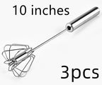 Handheld Egg Beater Semi-Automatic Lightweight Stainless Steel