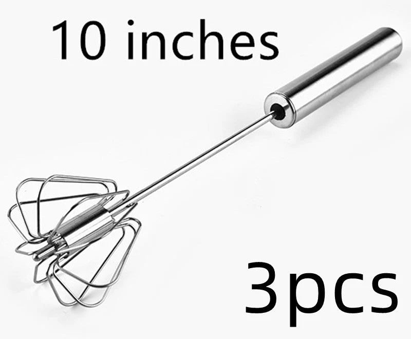 Handheld Egg Beater Semi-Automatic Lightweight Stainless Steel