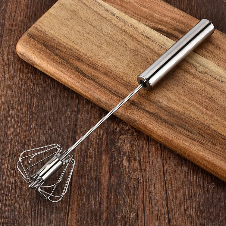 Handheld Egg Beater Semi-Automatic Lightweight Stainless Steel