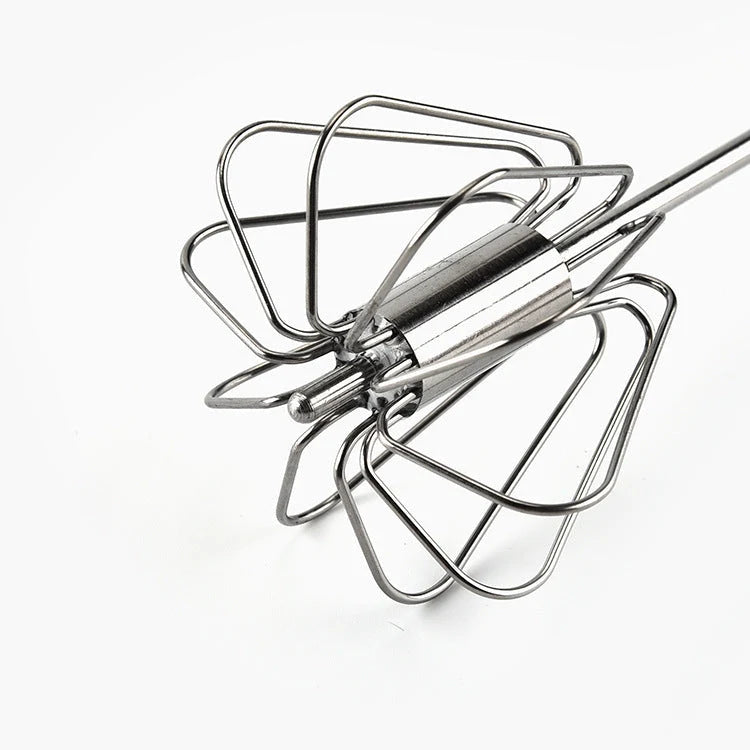 Handheld Egg Beater Semi-Automatic Lightweight Stainless Steel