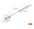 Handheld Egg Beater Semi-Automatic Lightweight Stainless Steel