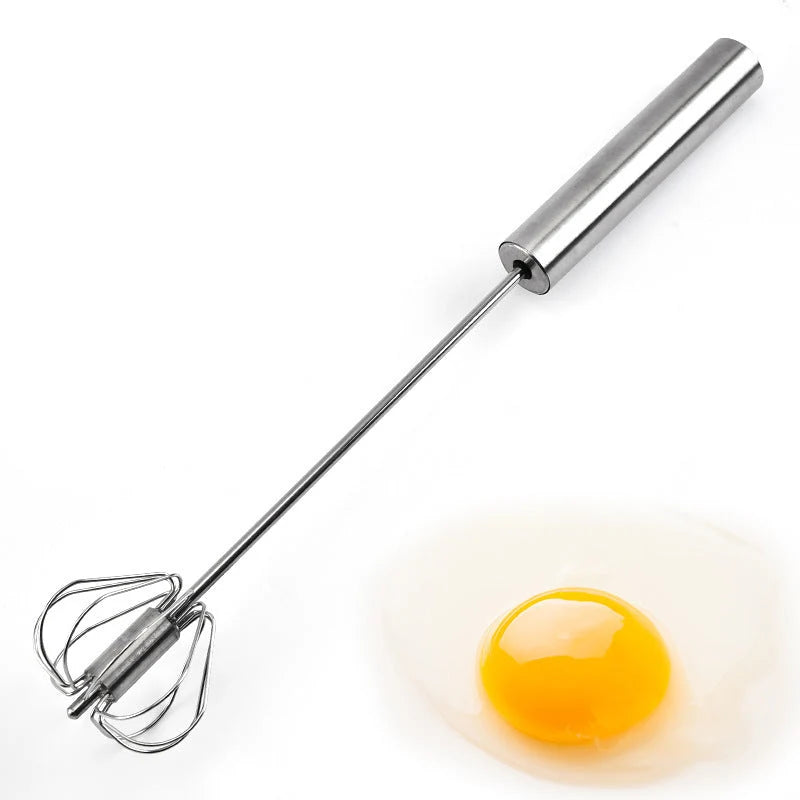 Handheld Egg Beater Semi-Automatic Lightweight Stainless Steel