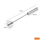 Handheld Egg Beater Semi-Automatic Lightweight Stainless Steel