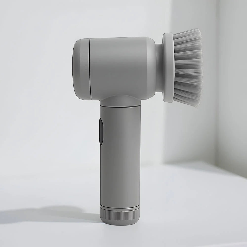 Handheld Electric Scrubber Rotary Action 5 Interchangeable Heads
