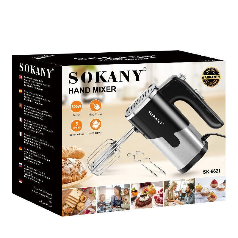 Handheld Electric Whisk 500W 5-Speed Stainless Steel Beaters