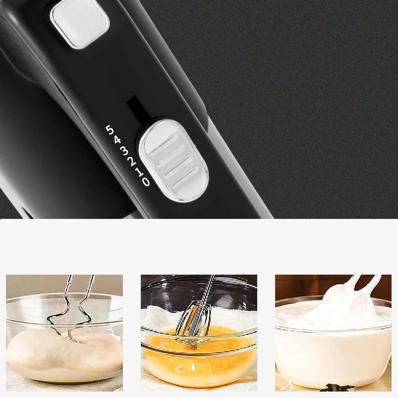Handheld Electric Whisk 500W 5-Speed Stainless Steel Beaters