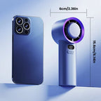 Handheld Fan Bladeless USB-C Rechargeable 6-Hour Battery