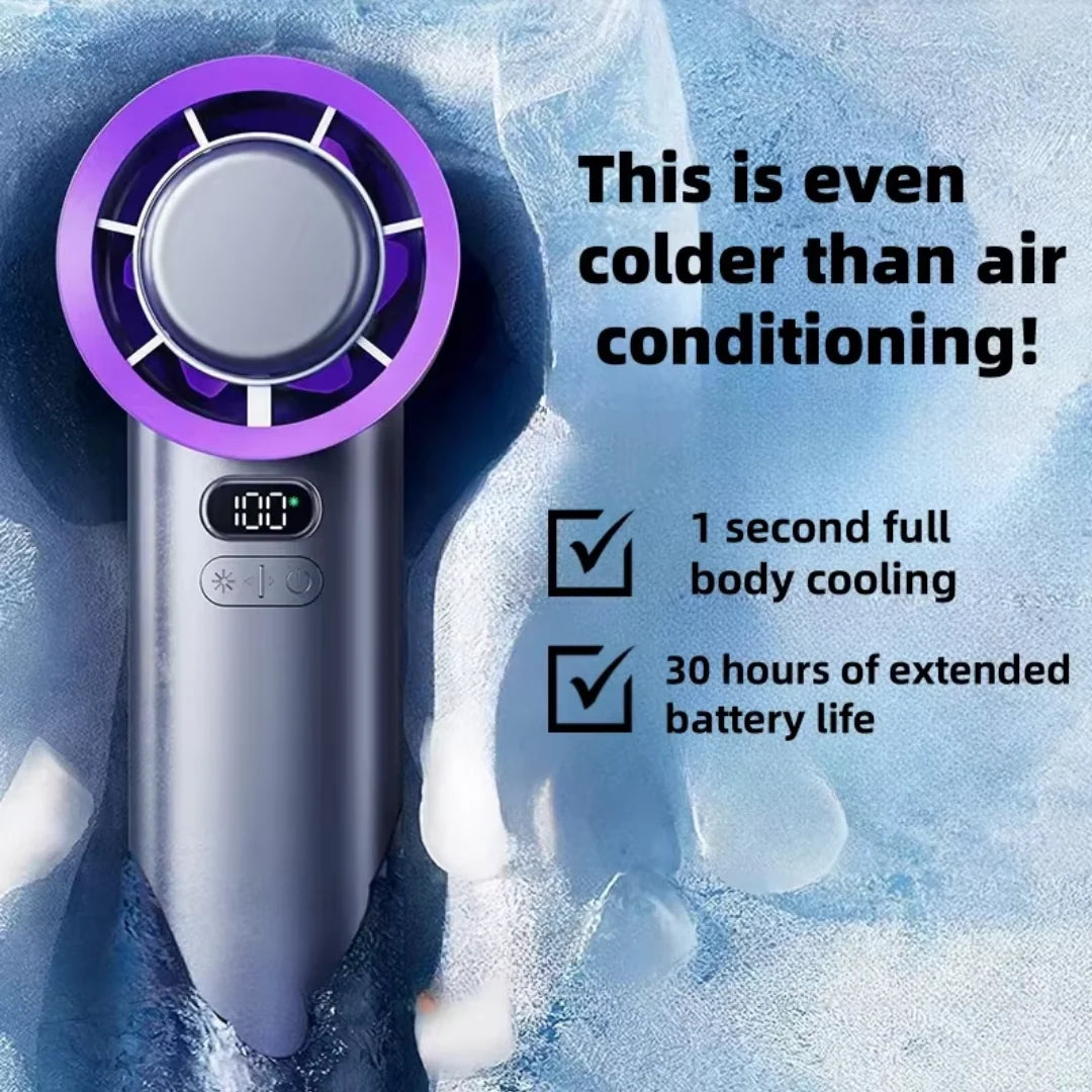 Handheld Fan Bladeless USB-C Rechargeable 6-Hour Battery