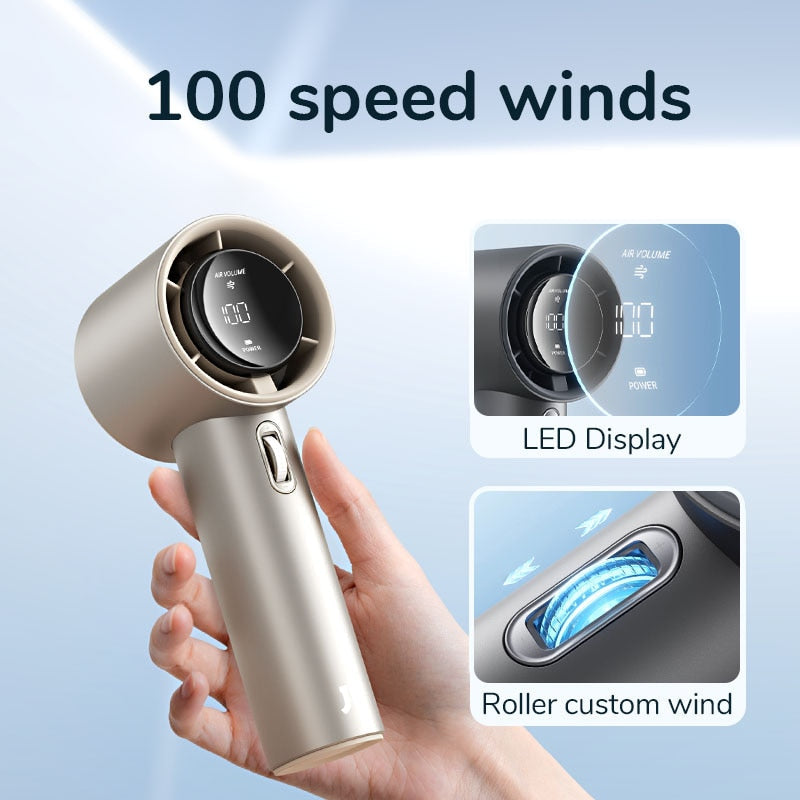 Handheld Fan Digital Display & Adjustable Speed
