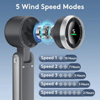Handheld Fan Foldable Compact Five-Speed USB Rechargeable
