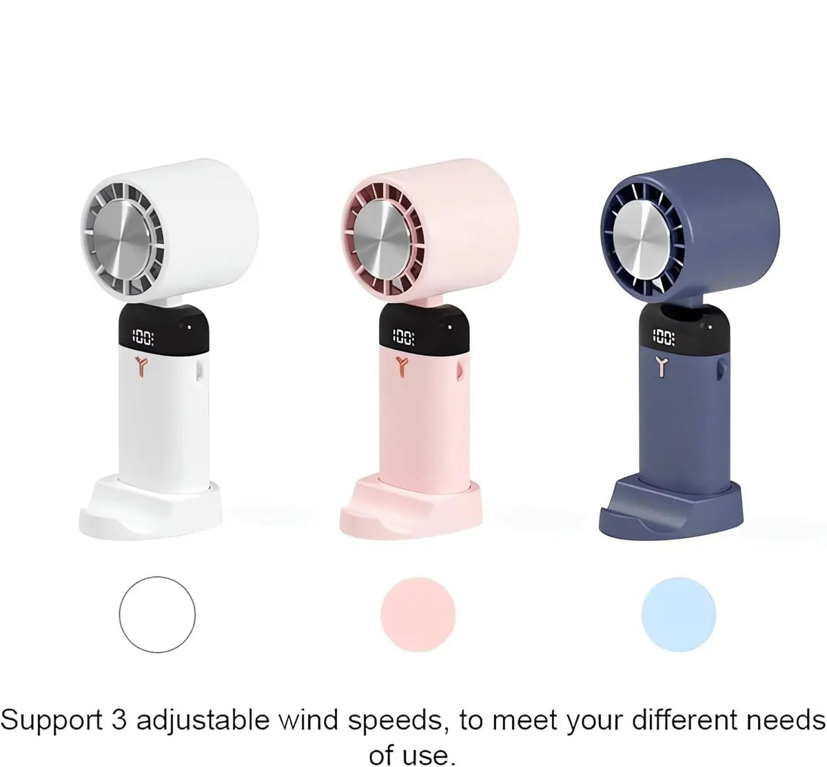 Handheld Fan Instant Cooling USB Rechargeable 12 Hours