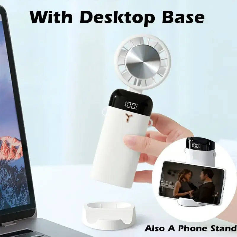 Handheld Fan Instant Cooling USB Rechargeable 12 Hours