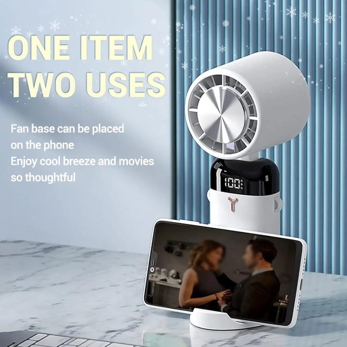Handheld Fan Instant Cooling USB Rechargeable 12 Hours