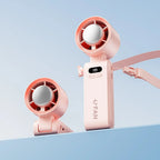 Handheld Fan Integrated Ice Cooling Adjustable Speed USB Rechargeable