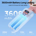 Handheld Fan Integrated Ice Cooling Adjustable Speed USB Rechargeable