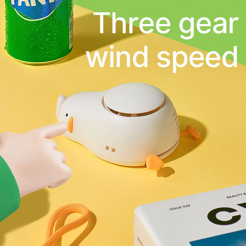 Handheld Fan Pocket-Sized USB-C Rechargeable Three Speeds