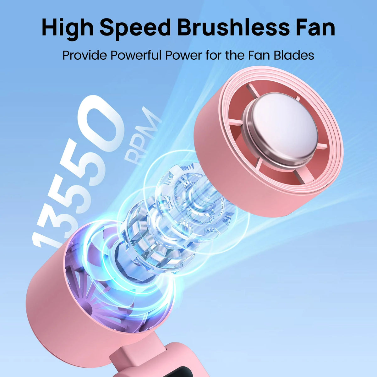 Handheld Fan Turbo Motor Ice Cooling Rechargeable Battery