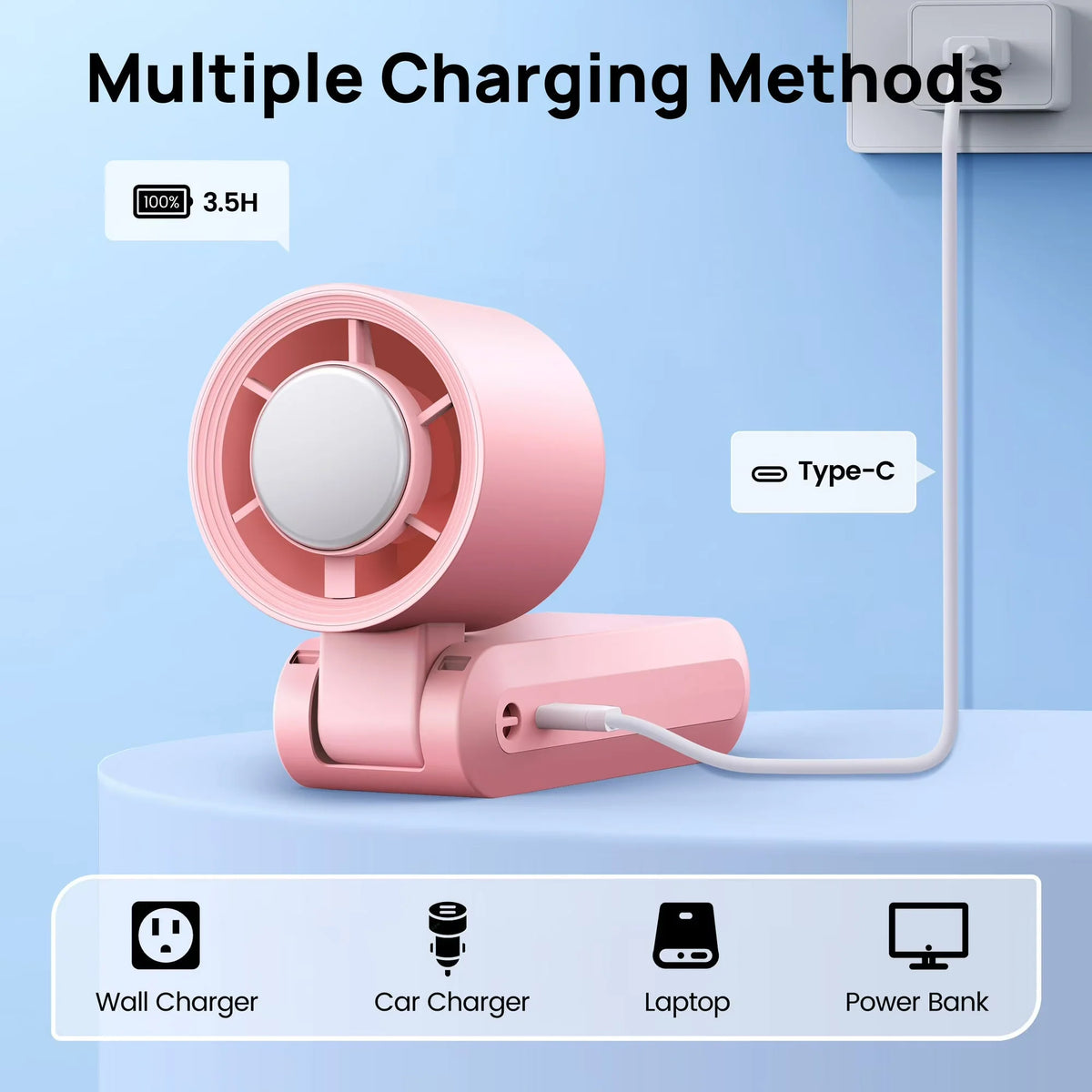Handheld Fan Turbo Motor Ice Cooling Rechargeable Battery