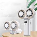Handheld Fan USB Rechargeable Foldable Digital Display
